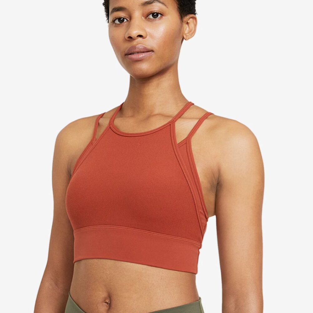 Nike Yoga Dri-FIT Indy Sports Bra Dark Orange S